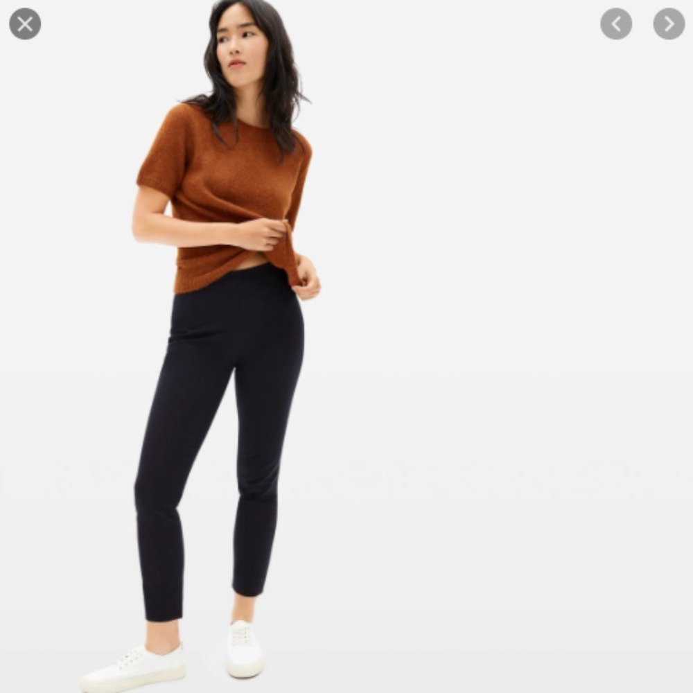 Everlane Charcoal The Side-Zip Stretch Cotton Pant